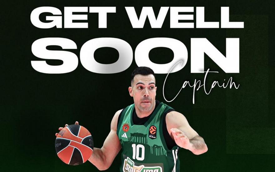 Παναθηναϊκός για Σλούκα: «Γρήγορη ανάρρωση αρχηγέ»